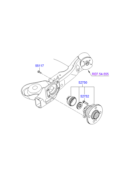 Hyundai 52750-1G100 - Комплект подшипника ступицы колеса parts5.com