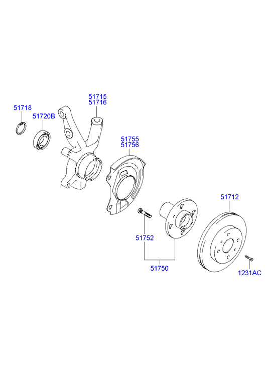 Hyundai 5171225061 - Тормозной диск parts5.com