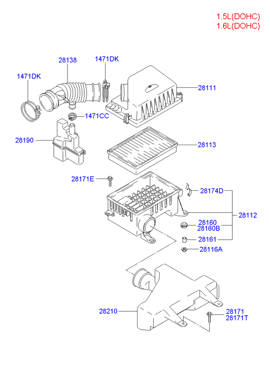 KIA 28113-22600 - Воздушный фильтр parts5.com