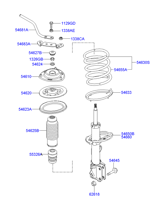 Hyundai 54651-2E500 - Амортизатор parts5.com