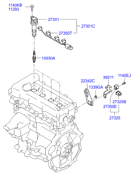 Hyundai 18854-10080 - Свеча зажигания parts5.com