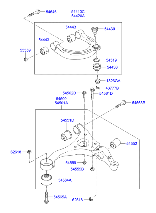 Hyundai 54420-3K000 - Рычаг подвески колеса parts5.com