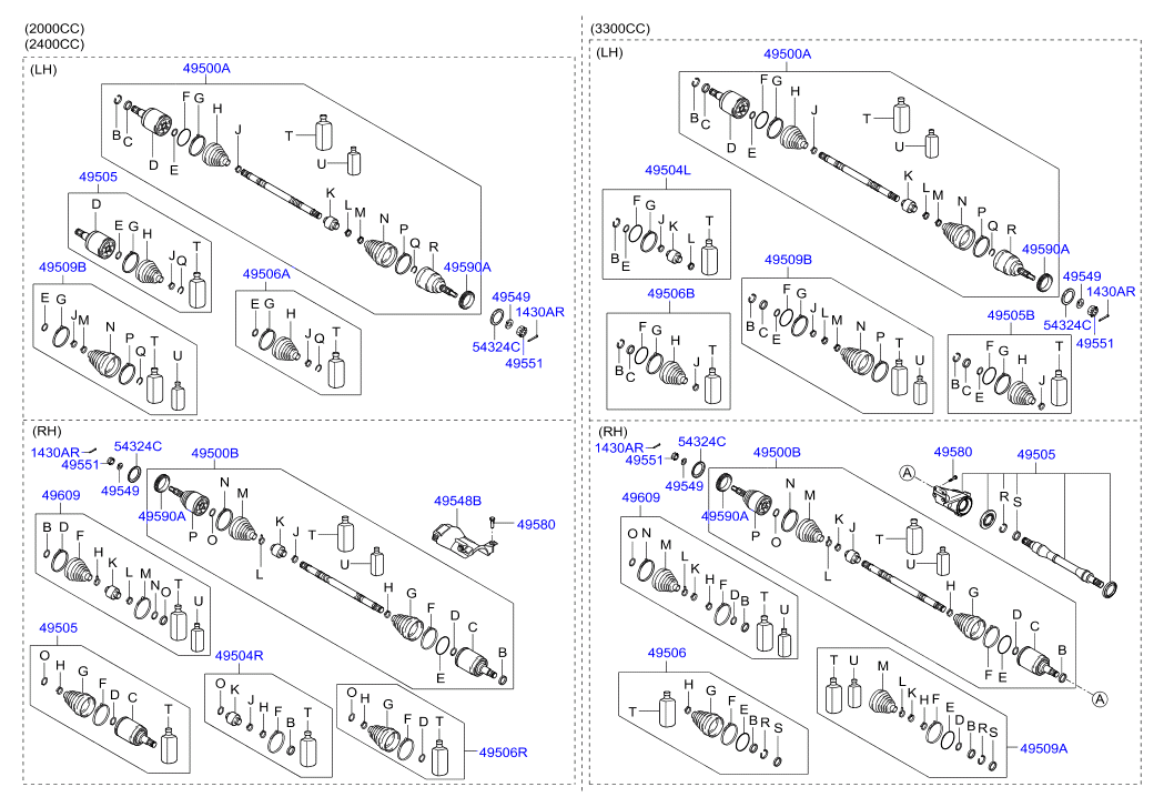 Hyundai 49506-3KA10 - Пыльник, приводной вал parts5.com