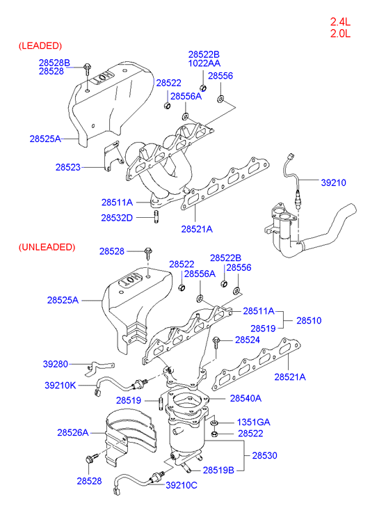 KIA 3921038005 - Lambda Sensor parts5.com