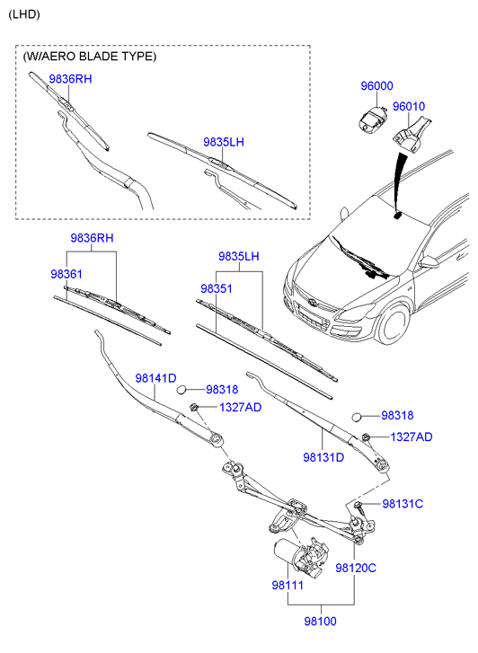 KIA 98360 2L000 - Щетка стеклоочистителя parts5.com