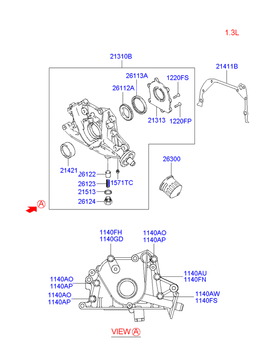 Hyundai 26310-27100 - Oil Filter parts5.com