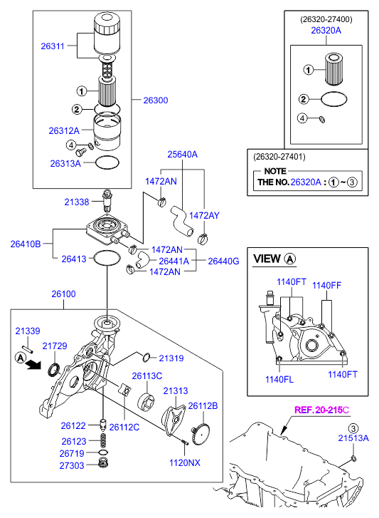 Hyundai 2631227001 - Масляный фильтр parts5.com