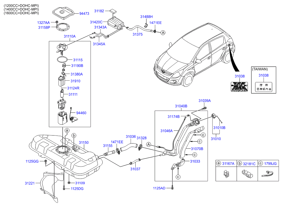 KIA 31110 1J000 - Топливный насос parts5.com