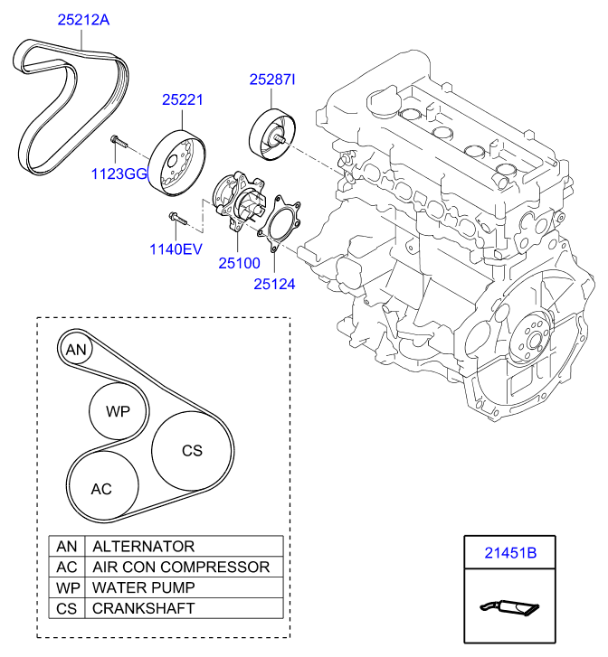 FORD 25286-2B010 - Направляющий ролик, поликлиновый ремень parts5.com