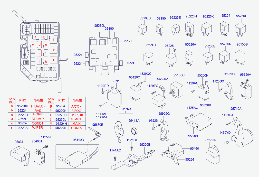 KIA 95224-29750 - Relay assy - power parts5.com