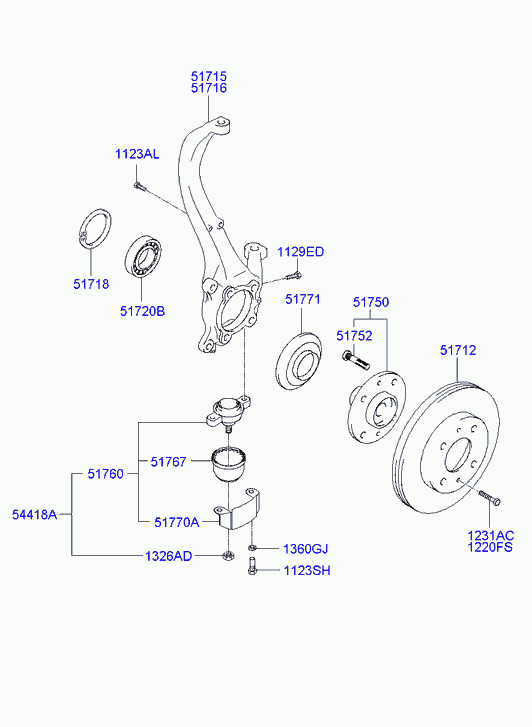 Hyundai 51718-38010 - Комплект подшипника ступицы колеса parts5.com