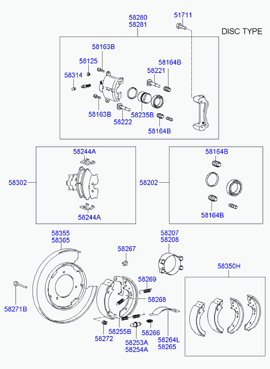 Hyundai 58303-38A10 - Ремкомплект, тормозной суппорт parts5.com