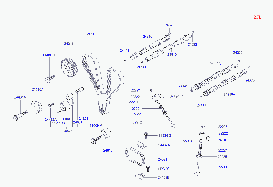 Hyundai 24450-37120 - Направляющий ролик, зубчатый ремень parts5.com