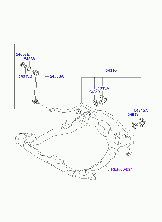 Hyundai 548302E000 - Тяга / стойка, стабилизатор parts5.com