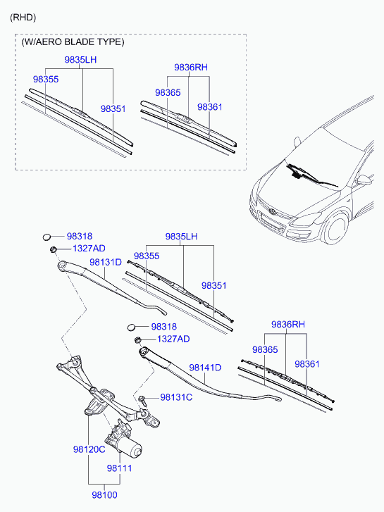 Hyundai 98350 2L000 - Limpiaparabrisas parts5.com