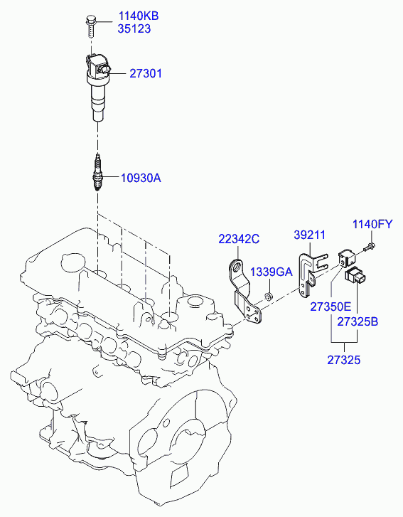 Hyundai 18846 10060 - Свеча зажигания parts5.com