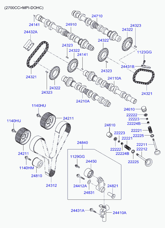 Hyundai 24810-37120 - Натяжной ролик, ремень ГРМ parts5.com