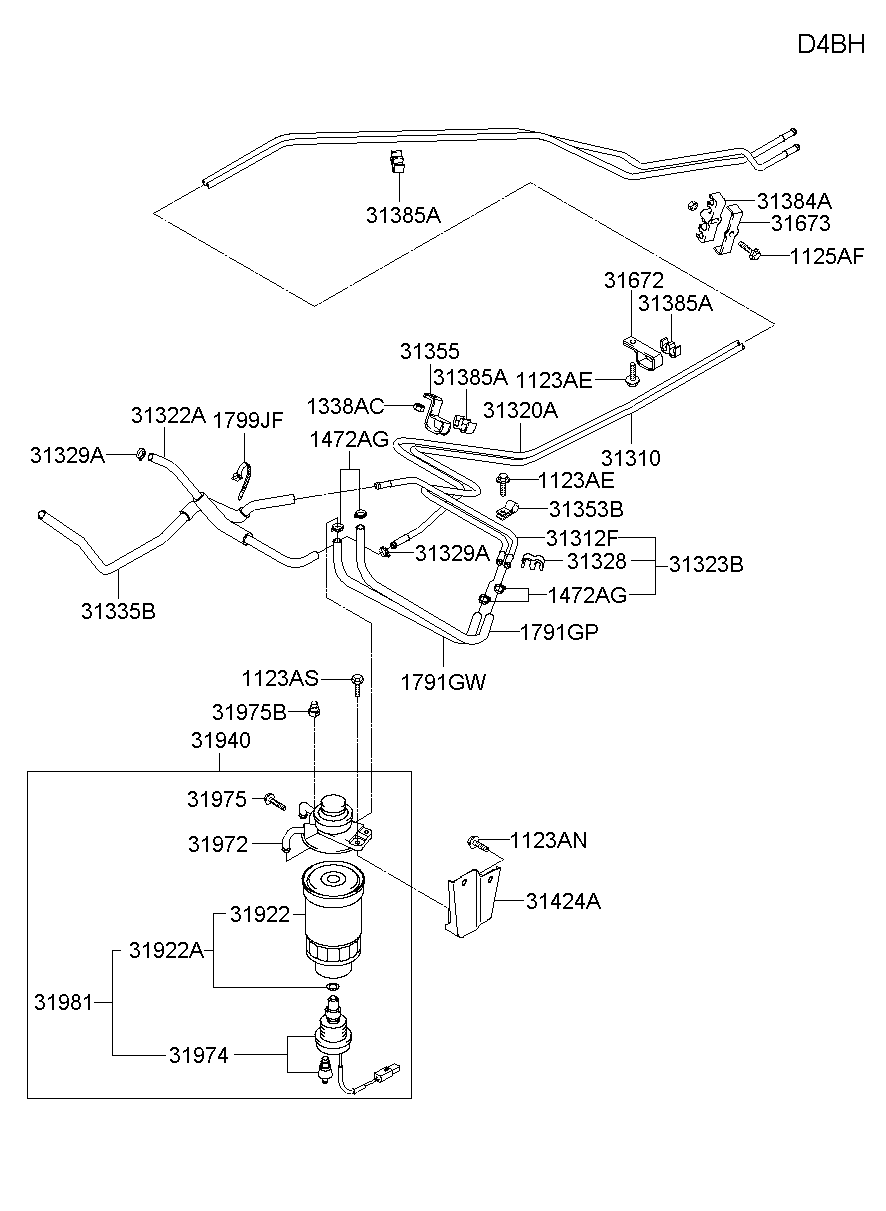 KIA 31981-43000 - Топливный фильтр parts5.com