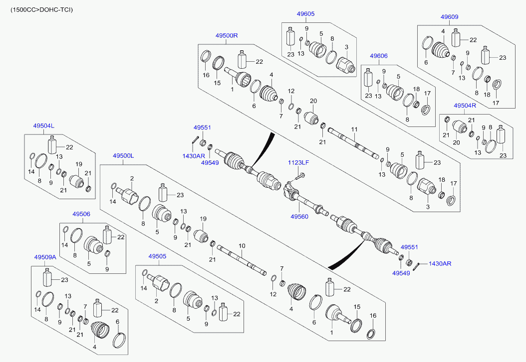 Hyundai 49506-1CC00 - Пыльник, приводной вал parts5.com