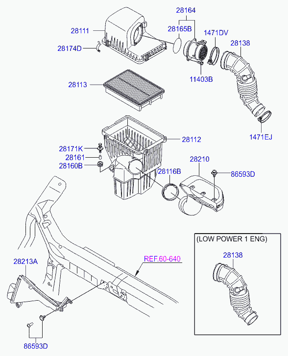 KIA 28164 4A900 - Датчик потока воздуха parts5.com