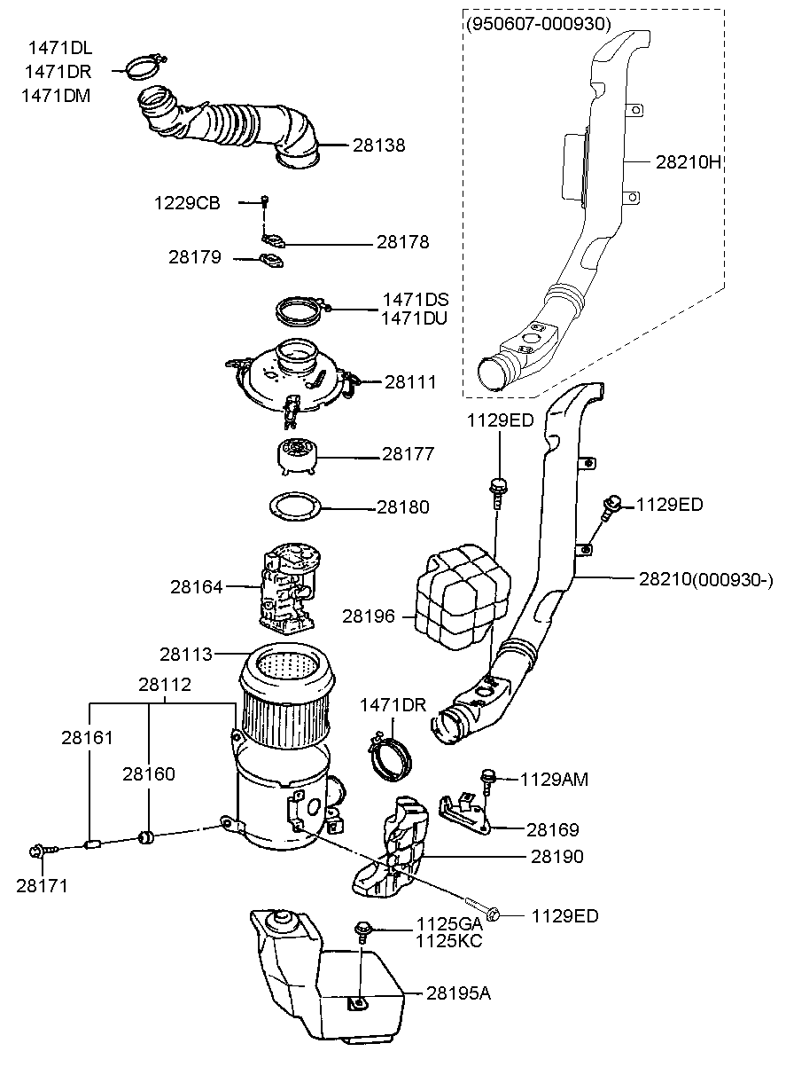 Hyundai 28113-32510 - Воздушный фильтр parts5.com