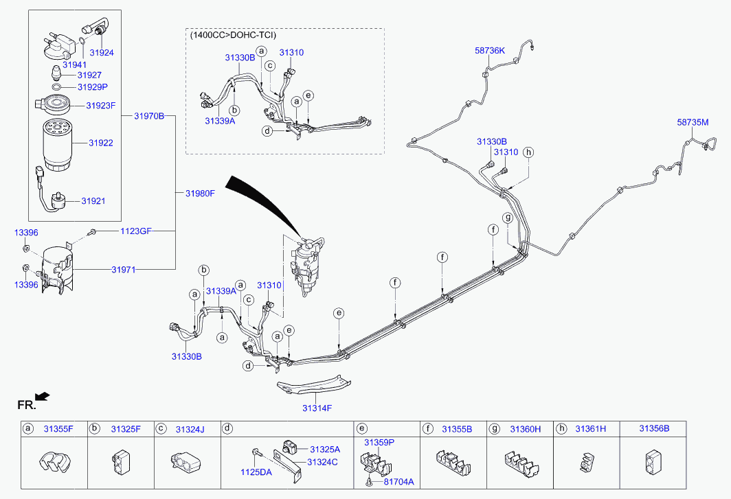 Hyundai 31922-C8900 - Топливный фильтр parts5.com