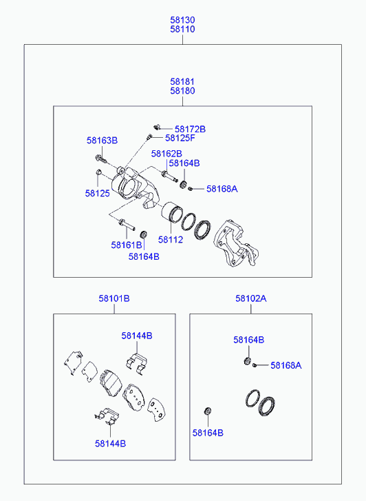 Hyundai 58190-3LA00 - Тормозной суппорт parts5.com