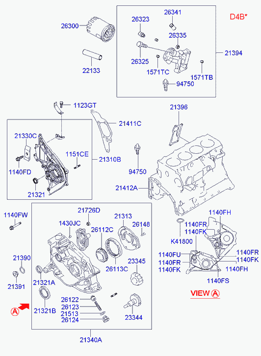 Hyundai 0K55110602 - Уплотняющее кольцо вала, масляный насос parts5.com