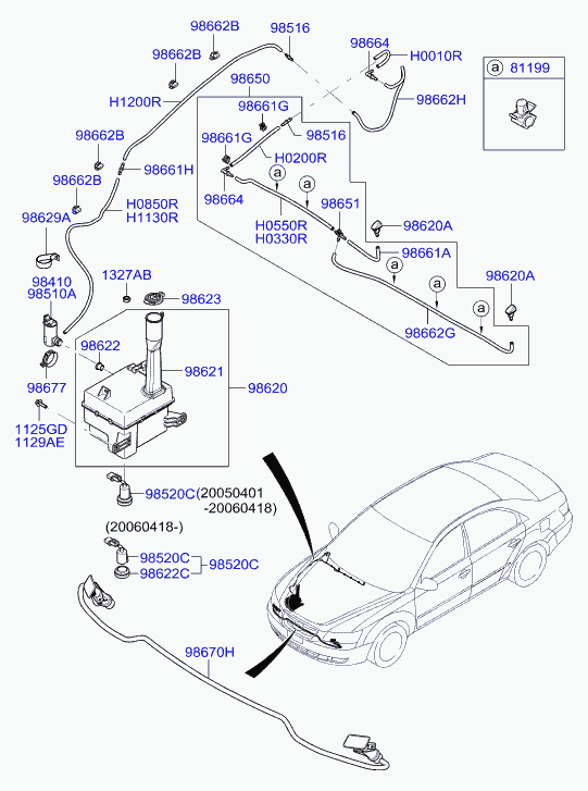 Hyundai 986233K000 - Крышка, резервуар для воды parts5.com