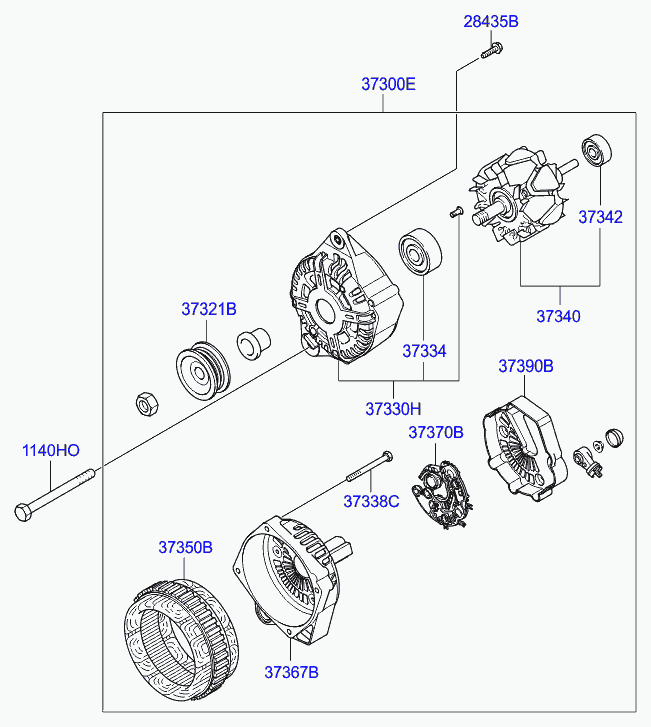 KIA 37300-2a010 - Генератор parts5.com