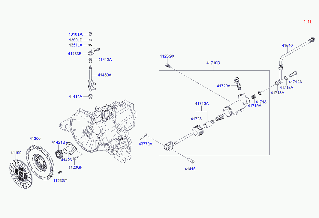 KIA 41421-28000 - Выжимной подшипник сцепления parts5.com