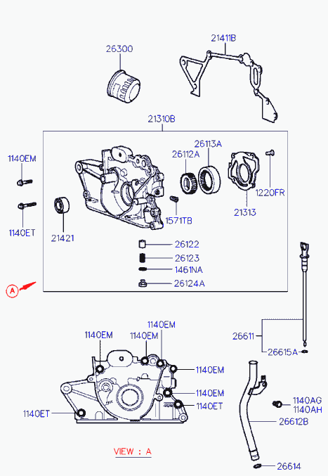 KIA 26 3000 2500 - Масляный фильтр parts5.com