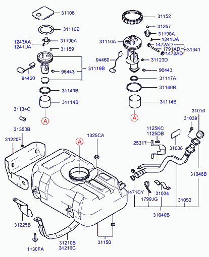 Hyundai 3111902000* - Топливный насос parts5.com