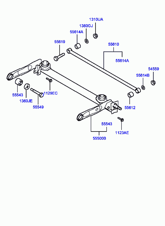 KIA 5561502000 - Сайлентблок, рычаг подвески колеса parts5.com