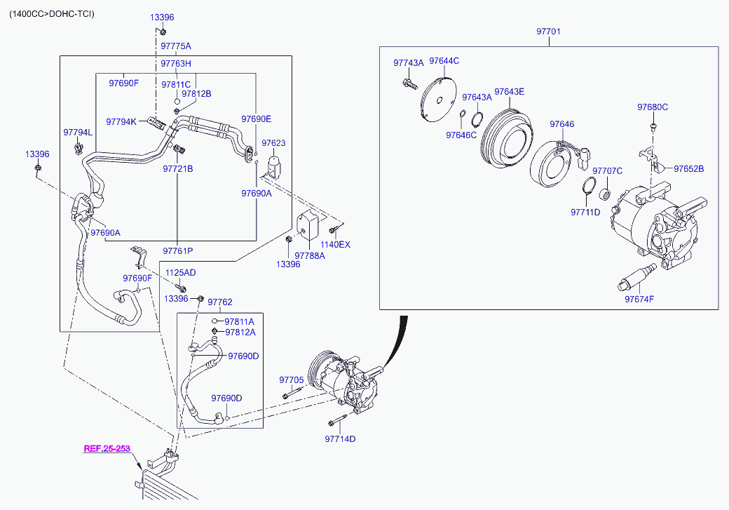 KIA 97701-4P001 - Компрессор кондиционера parts5.com