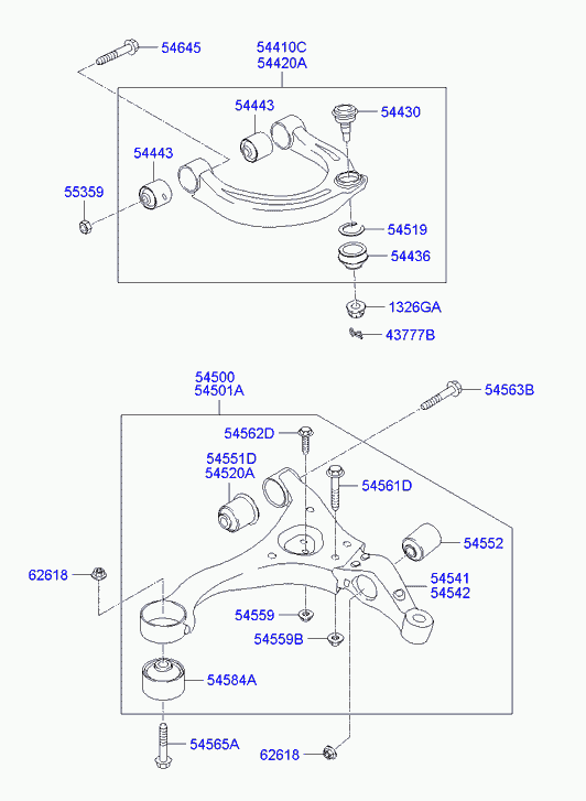 Hyundai 54500-3K500 - Рычаг подвески колеса parts5.com