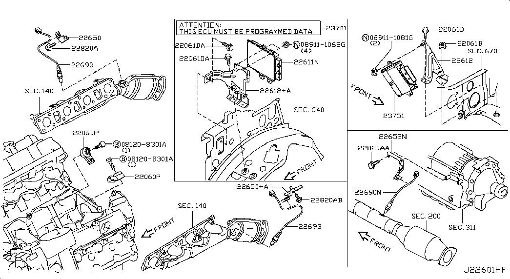 Infiniti 220601KT0A - Knock Sensor parts5.com