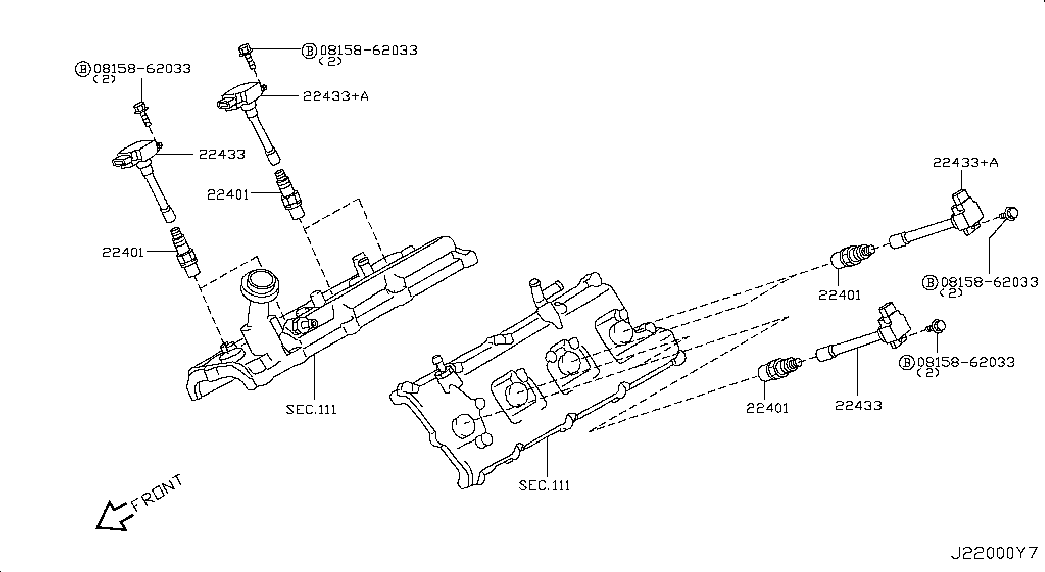 NISSAN 22401-1LA1C - Свеча зажигания parts5.com