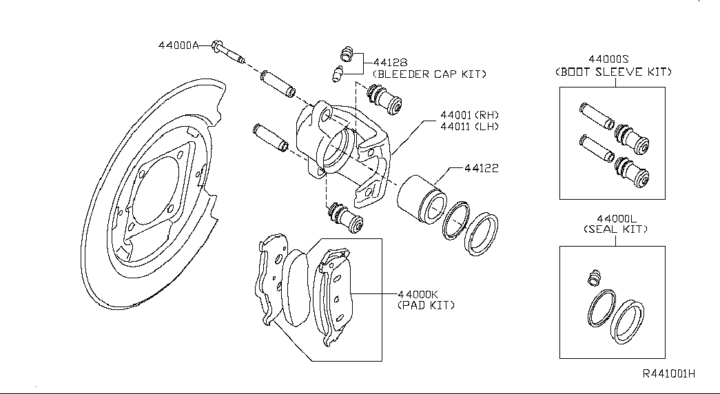 NISSAN 44060 ZC025 - Тормозные колодки, дисковые, комплект parts5.com