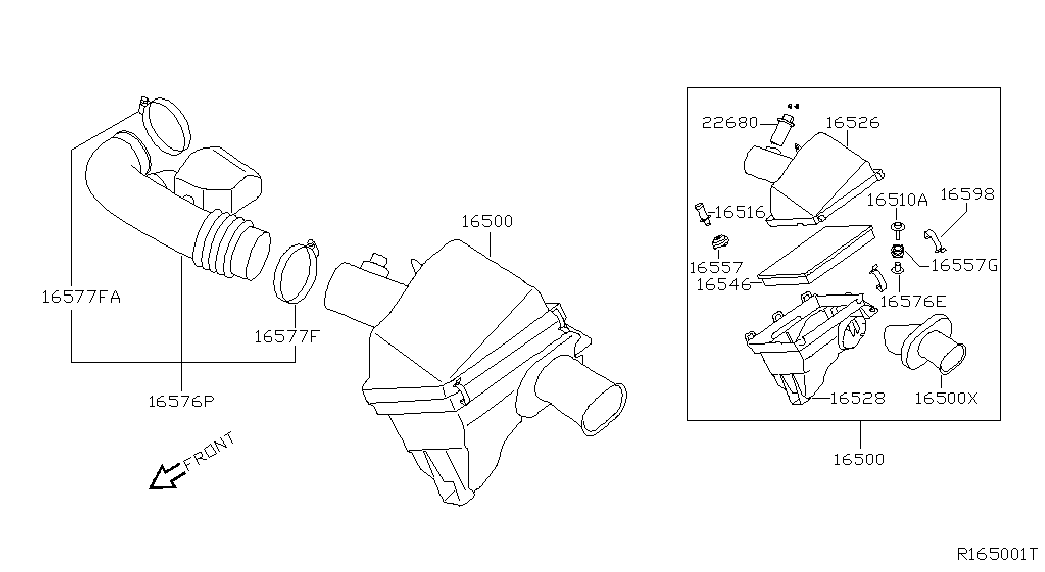 NISSAN 16546-7S000 - Воздушный фильтр parts5.com