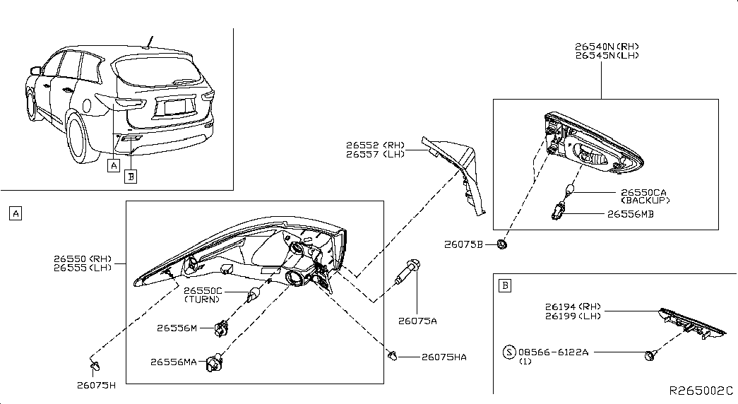 NISSAN 2626189943 - Лампа накаливания, фонарь указателя поворота parts5.com