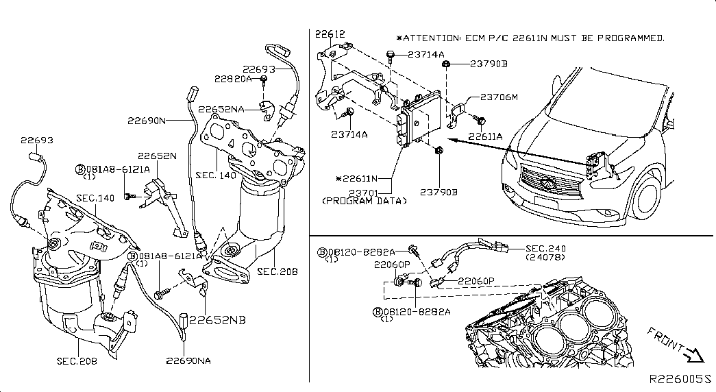 Infiniti 22693-3RC0A - Lambda Sensor parts5.com