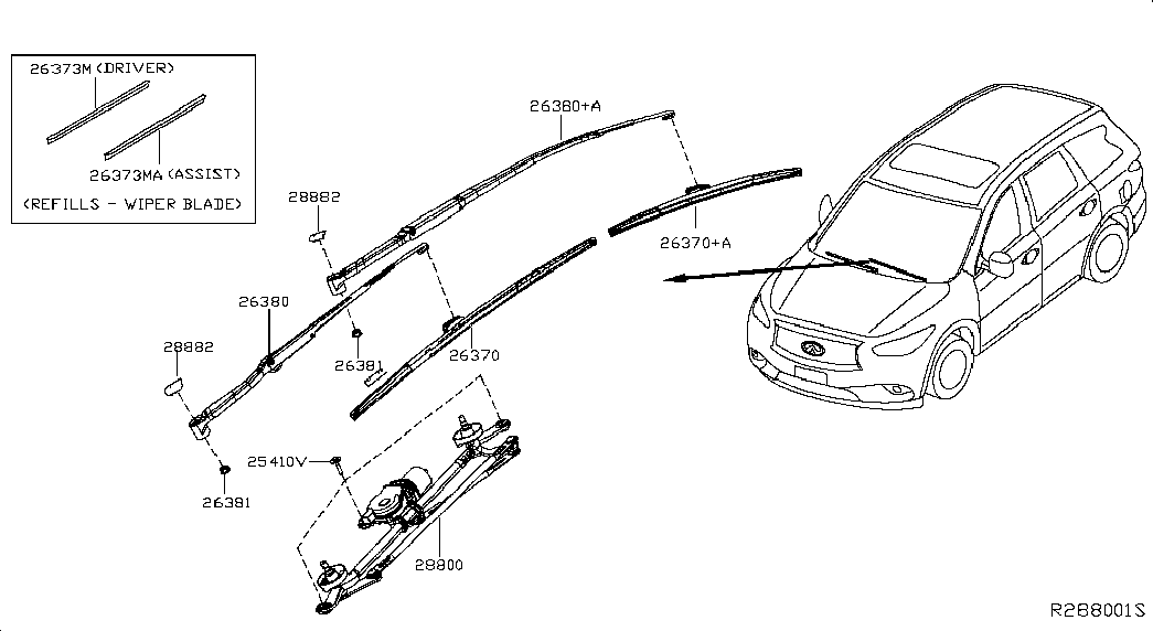 NISSAN 28882-ZN50A - Щетка стеклоочистителя parts5.com