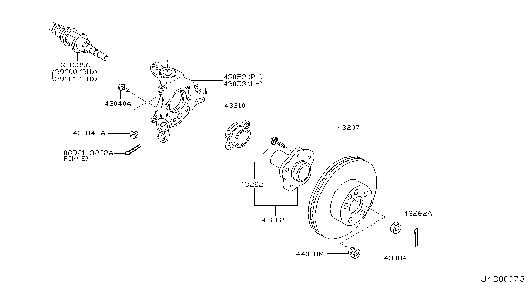 Infiniti 43210-WL000 - Комплект подшипника ступицы колеса parts5.com