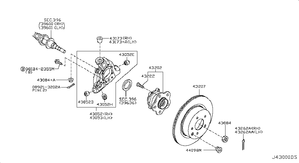 Infiniti 43206 EG000 - Тормозной диск parts5.com