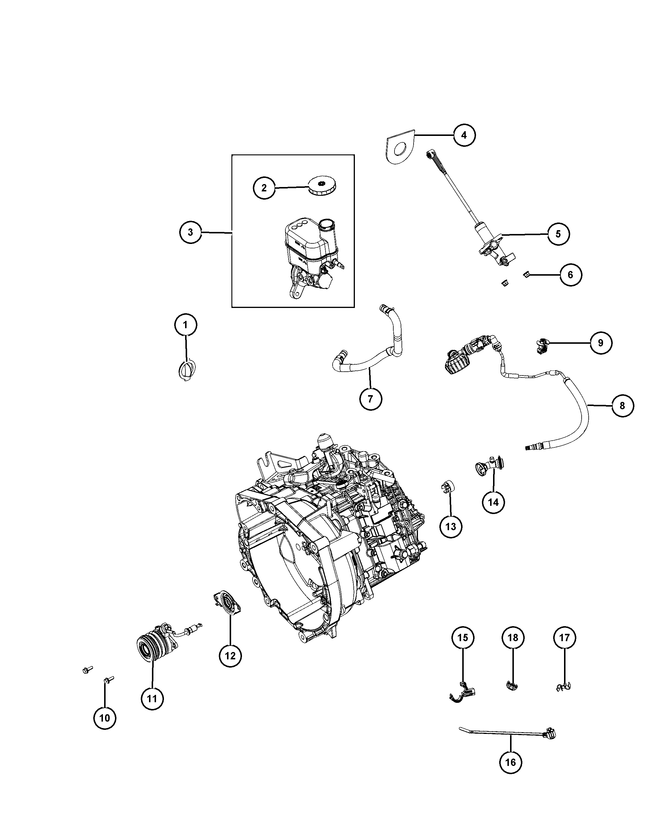 Dodge 68166 658AA - Выжимной подшипник сцепления parts5.com