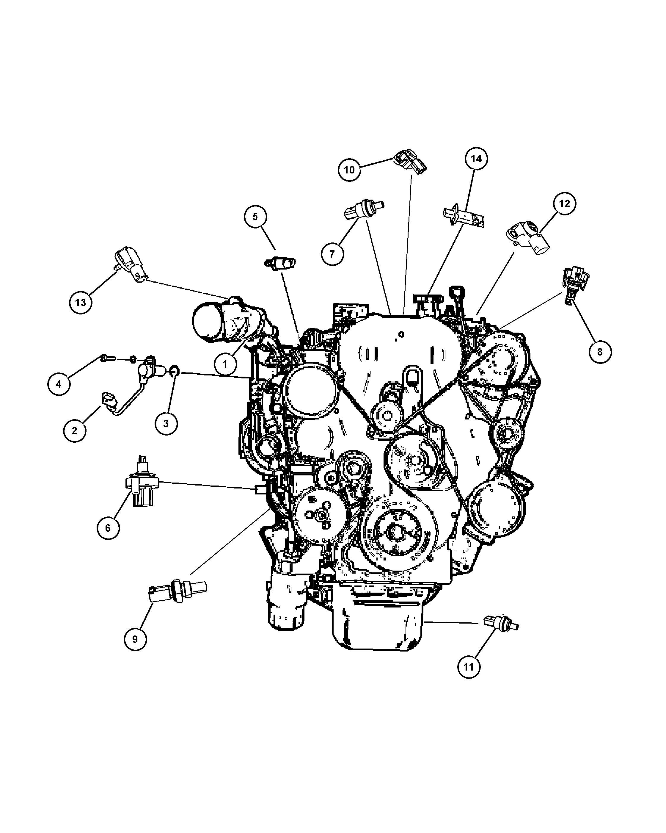 Jeep 68068 747AA - Sensor, temperatura del refrigerante parts5.com