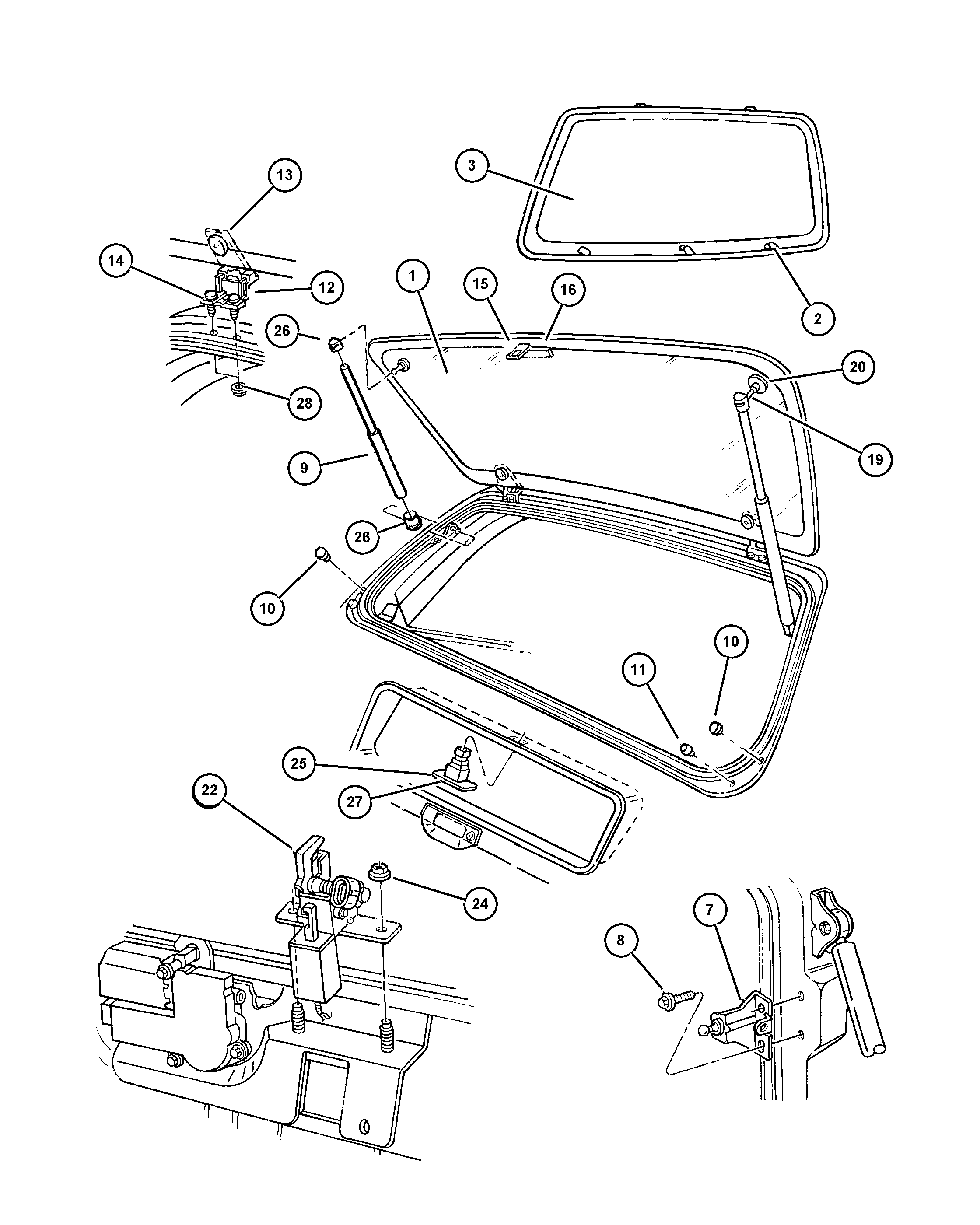 Chrysler 55296 037AB - Прокладка, задняя дверь багажника / помещения для груза parts5.com