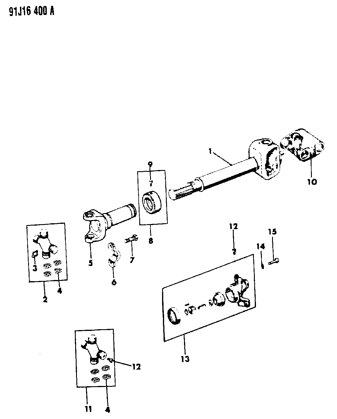 Chrysler J813 0750 - Карданный шарнир с крестовиной parts5.com