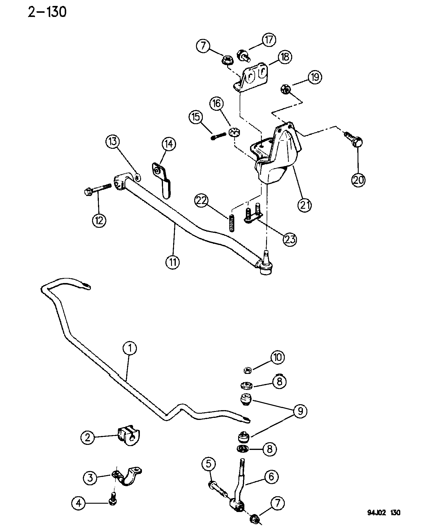 Chrysler 5203 7849 - Тяга / стойка, стабилизатор parts5.com